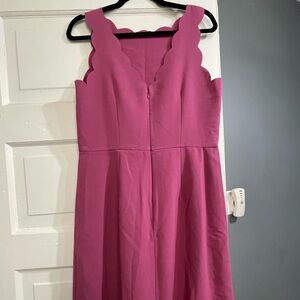 Purple sleeveless LOFT dress.